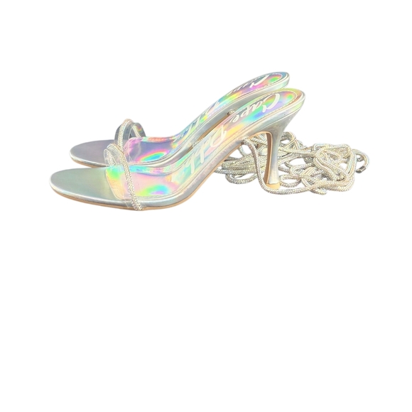 4/$24! Cape Robbin Iridescent Heels with Silver Accents - Picture 1 of 8